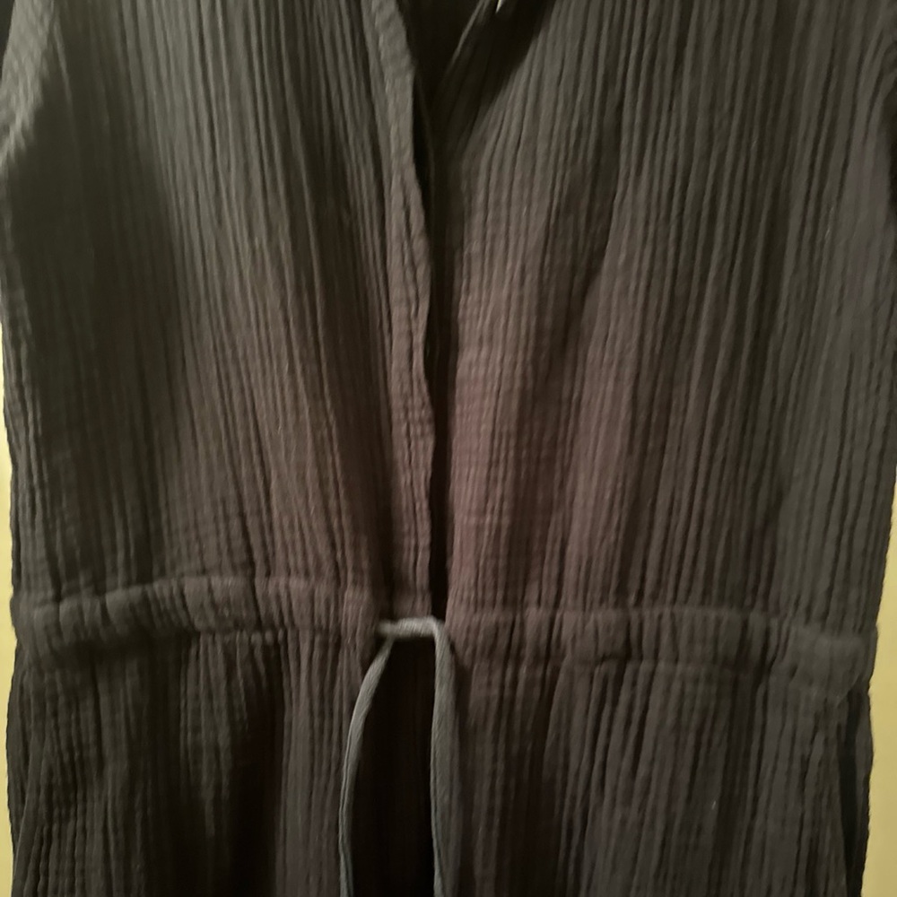 eileen fisher organic cotton gauze jumpsuit sz m - Picture 7 of 10